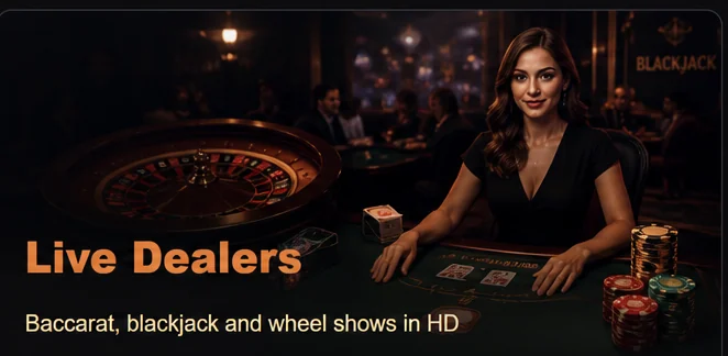 558h live dealer casino - baccarat and blackjack tables
